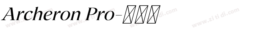 Archeron Pro字体转换